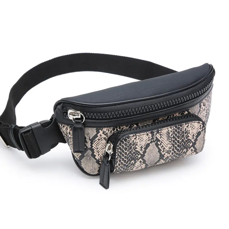 Snake Print Fashion Belt Bag